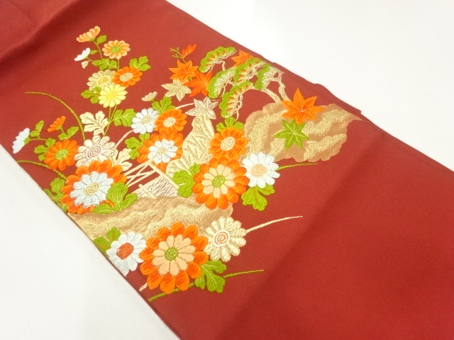JAPANESE KIMONO / NAGOYA OBI / WOVEN FLOWER